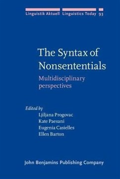 Cover Syntax of Nonsententials (eBook, PDF)