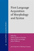 First Language Acquisition of Morphology and Syntax (eBook, PDF)