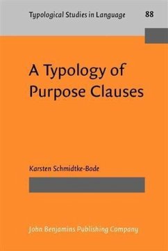 Typology of Purpose Clauses (eBook, PDF) - Schmidtke-Bode, Karsten