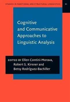 Cover Cognitive and Communicative Approaches to Linguistic Analysis (eBook, PDF)