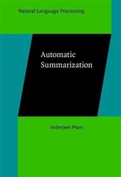 Automatic Summarization (eBook, PDF) - Mani, Inderjeet