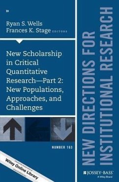 New Scholarship in Critical Quantitative Research, Part 2 (eBook, PDF)