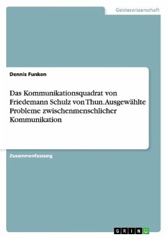 Das Kommunikationsquadrat von Friedemann Schulz von Thun. Ausgewählte Probleme zwischenmenschlicher Kommunikation - Funken, Dennis