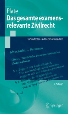 Das gesamte examensrelevante Zivilrecht - Plate, Jürgen