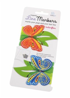 Line Markers (Butterflies/Schmetterlinge) - Magnetische Lesezeichen - 2er Set