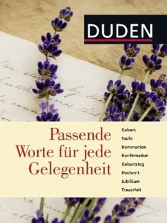Cover Duden - Passende Worte für jede Gelegenheit