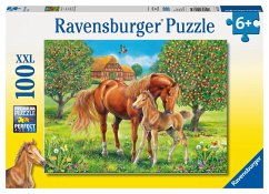 Ravensburger 10577 - Pferdeglück auf der Wiese, XXL Puzzle 100 Teile