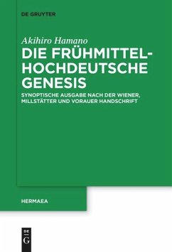 Die frühmittelhochdeutsche Genesis - Hamano, Akihiro