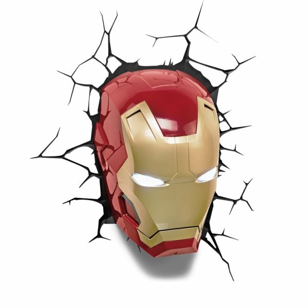 3D Deko Licht - Marvel - Iron Man Maske (inkl. Wandsticker) - - Bei  bücher.de kaufen
