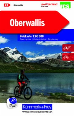 Cover Kümmerly+Frey Velokarte 21 Oberwallis 1:60.000
