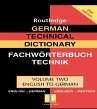 German Technical Dictionary (Volume 2)... - Bild 1
