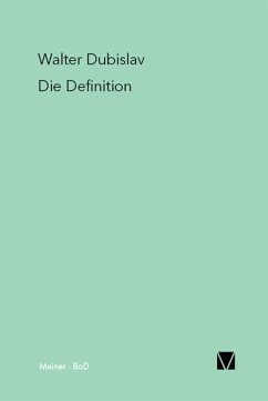 Die Definition (eBook, PDF) - Dubislav, Walter