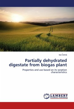 Partially dehydrated digestate from biogas plant