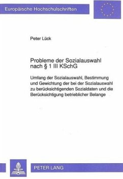 Cover Probleme der Sozialauswahl nach 1 III KSchG