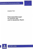 Patronatserklärungen im «common law» und im deutschen Recht
