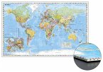 Stiefel Wandkarte Großformat Weltkarte mit Ausschnitt Zentraleuropa zum Pinnen auf Wabenplatte