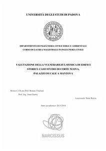Cover Valutazione della vulnerabilità sismica di un edificio storico - caso studio di Corte Nuova, Palazzo Ducale a Mantova (eBook, PDF)