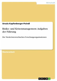 Risiko- und Krisenmanagement. Aufgaben der Führung (eBook, ePUB) - Kapfenberger-Poindl, Ursula
