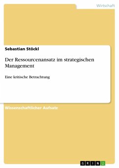 Cover Der Ressourcenansatz im strategischen Management (eBook, ePUB)