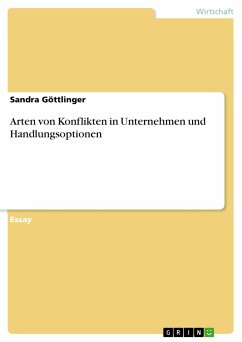 Arten von Konflikten in Unternehmen und Handlungsoptionen (eBook, PDF)