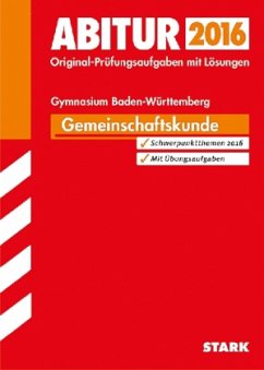 Cover Abitur 2016 - Gemeinschaftskunde, Gymnasium Baden-Württemberg