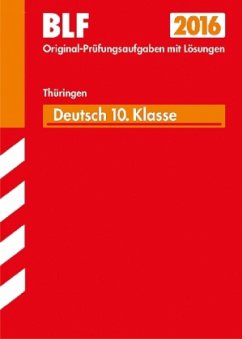 Cover Besondere Leistungsfeststellung 2016 - Deutsch 10. Klasse, Thüringen