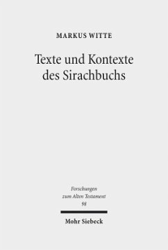 Cover Texte und Kontexte des Sirachbuchs
