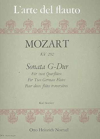 Sonate G-Dur KV292 für 2 Flöten Spielpartitur
