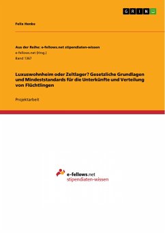 Luxuswohnheim oder Zeltlager? Gesetzliche Grundlagen und Mindeststandards für die Unterkünfte und Verteilung von Flüchtlingen (eBook, PDF) - Henke, Felix