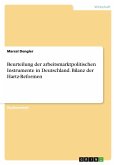 Beurteilung der arbeitsmarktpolitischen Instrumente in Deutschland. Bilanz der Hartz-Reformen