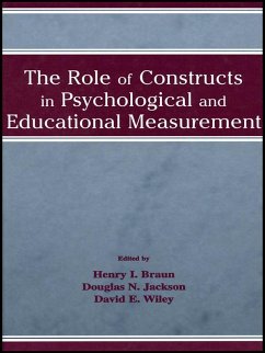 The Role of Constructs in Psychological and Educational Measurement (eBook, PDF)