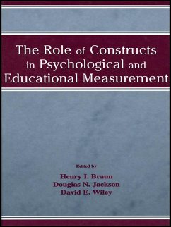 The Role of Constructs in Psychological and Educational Measurement (eBook, PDF)