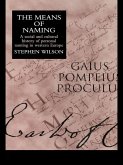 The Means Of Naming (eBook, PDF)