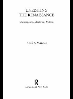 Unediting the Renaissance (eBook, PDF) - Marcus, Leah