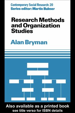 Research Methods and Organization Studies (eBook, PDF) - Bryman, Alan