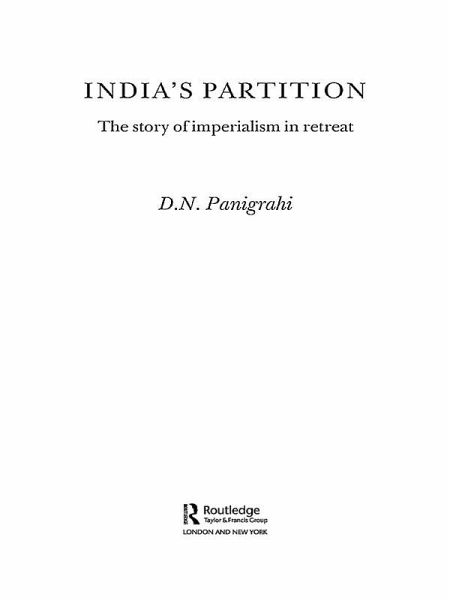 India's Partition (eBook, PDF)