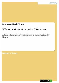 Effects of Motivation on Staff Turnover (eBook, ePUB)
