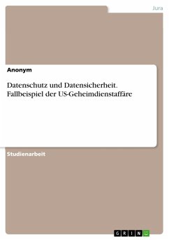 Datenschutz und Datensicherheit. Fallbeispiel der US-Geheimdienstaffäre (eBook, ePUB)