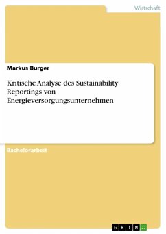 Kritische Analyse des Sustainability Reportings von Energieversorgungsunternehmen (eBook, ePUB)