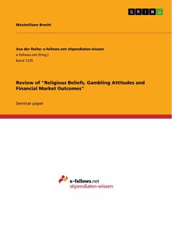 Review of "Religious Beliefs, Gambling Attitudes and Financial Market Outcomes" (eBook, PDF)