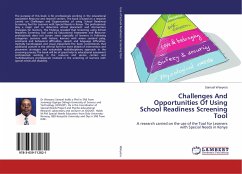 Challenges And Opportunities Of Using School Readiness Screening Tool