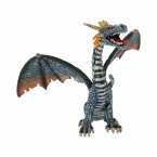 Bullyland 75594 - Drache sitzend, blau/silber