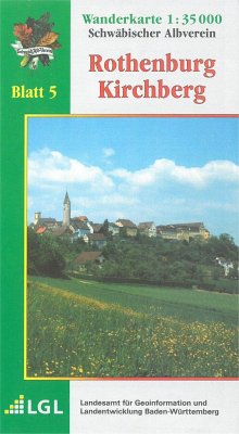 Topographische Wanderkarte Baden-Württemberg Rothenburg - Kirchberg