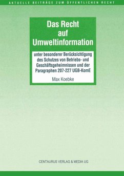 Cover Das Recht auf Umweltinformation