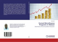 Formal Microfinance Programs in Malawi - Nyoni, Abel