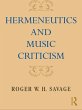 Hermeneutics and Music Criticism... - Bild 1