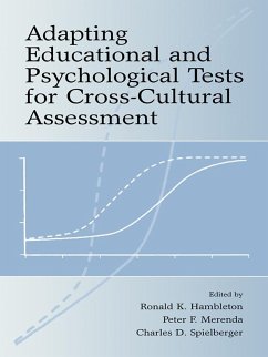 Adapting Educational and Psychological Tests for Cross-Cultural Assessment (eBook, PDF)
