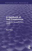 A Handbook of Test Construction (Psychology Revivals) (eBook, ePUB)