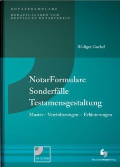 NotarFormulare Sonderfälle Testamentsgestaltung, m. CD-ROM - Gockel, Rüdiger