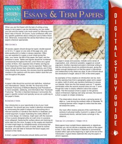 Essays And Term Papers (Speedy Study Guides) (eBook, ePUB) - Publishing, Speedy